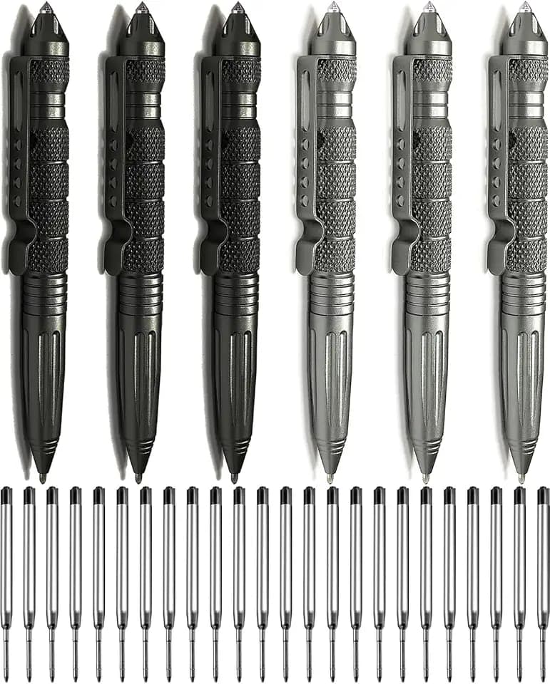 Origin-Joy 6 Pack AL01 EDC Tactical Pen Set with Tungsten Steel Tip (OJ761)