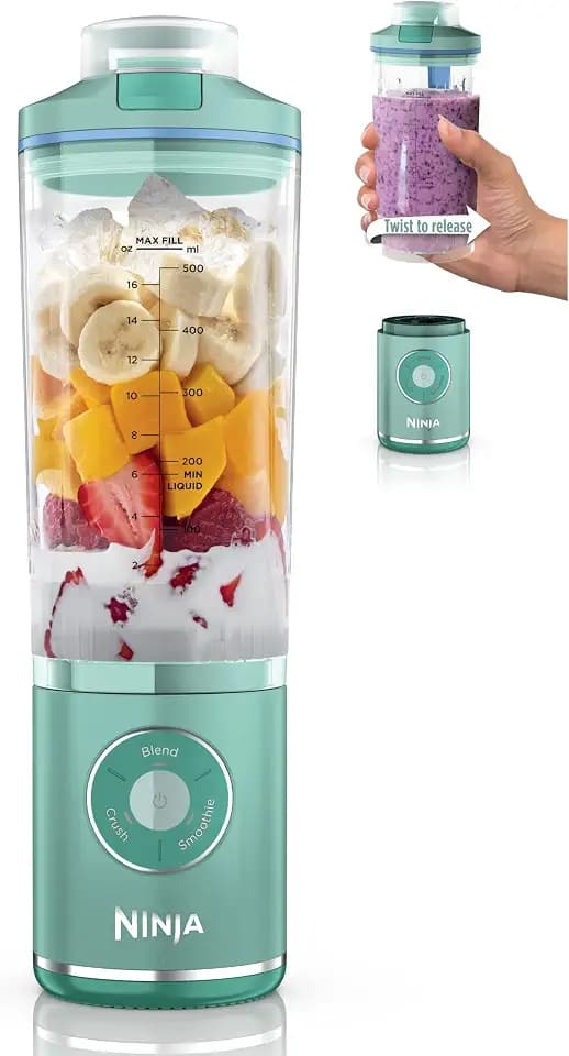 Ninja Blast Max Portable Blender, 22oz, Sea Glass Blue, BC251BL1