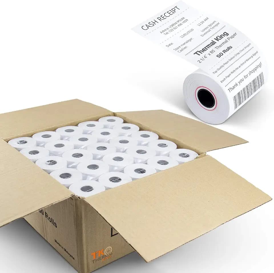 2 1/4" x 85' Credit Card Thermal Receipt Paper 50 Rolls