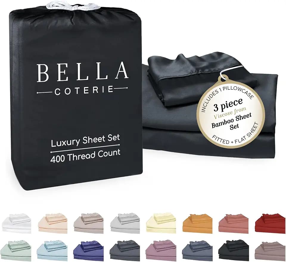 Bella Coterie Luxury Bamboo Viscose Twin Size Sheet Set