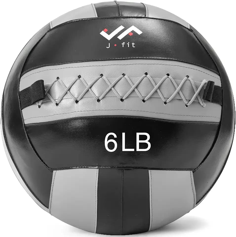 JFit Wall Ball – Premium Soft Weighted Exercise Ball for Strength, Conditioning, Gym & Home Workouts, 4-30 LB