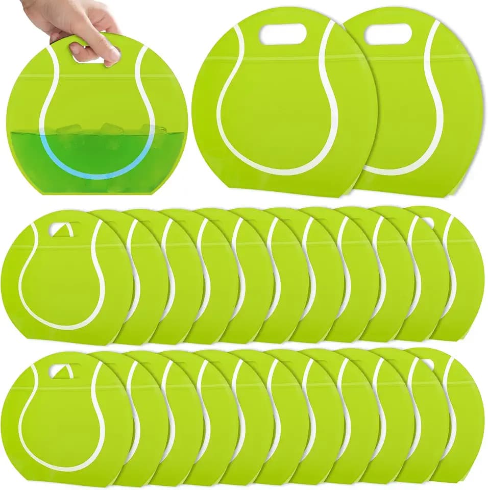 AKAIXI 24pcs 3.5 Mil Thick Sealed Tennis Snack Bags for Training Snack Bag