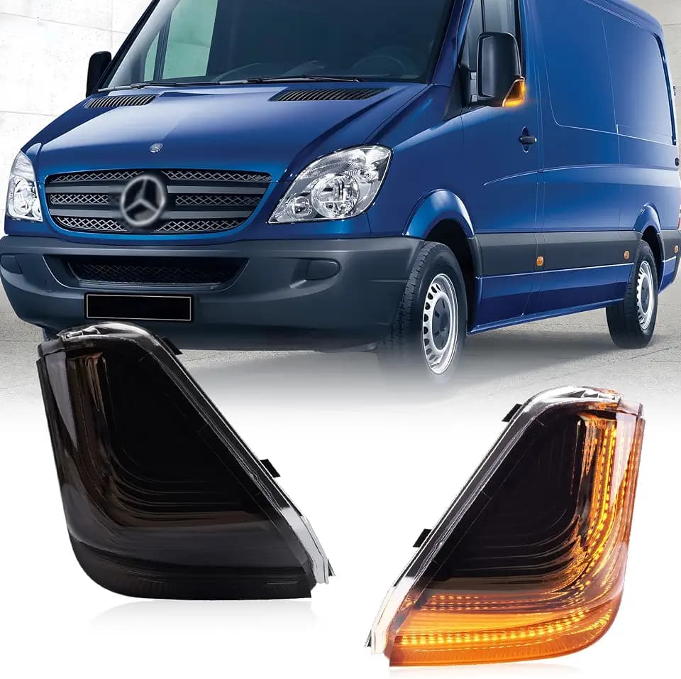 POPMOTORZ LED Spiegelblinker Blinker für Mercedes-Benz Sprinter W906 2006-2021 VW C-rafter 2006-2021 mit Canbus Fehlerfrei 2835 SMD, 2 Stück