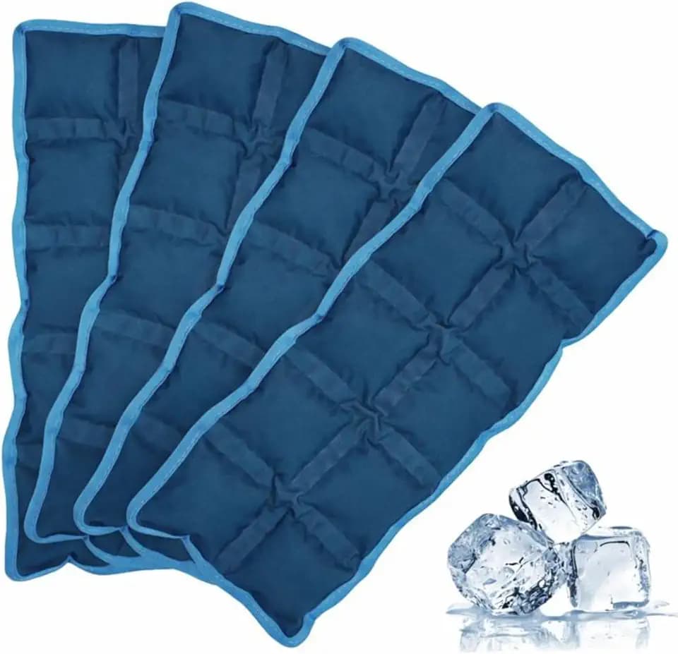 Flexible Ice Packs for Lunch Boxes, 4 Pack, 10"x4"x0.7"