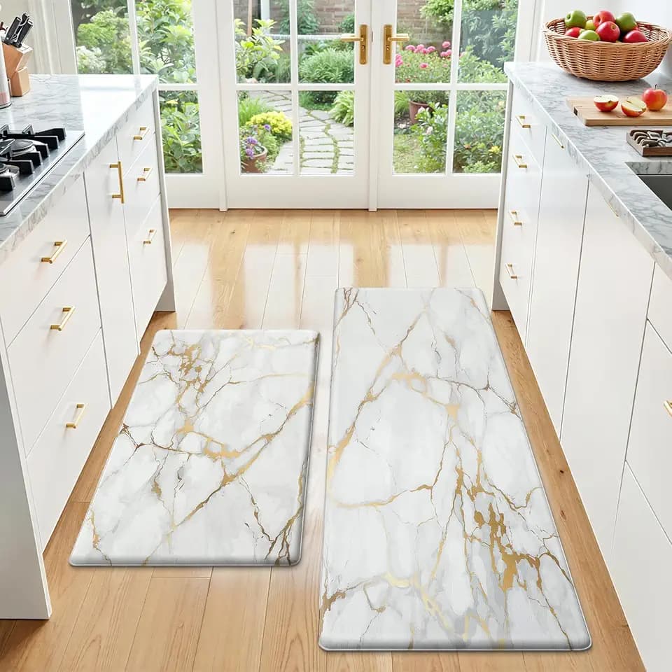 StepLively Kitchen Mats for Floor, 2-Pack Non-Slip Kitchen Rugs