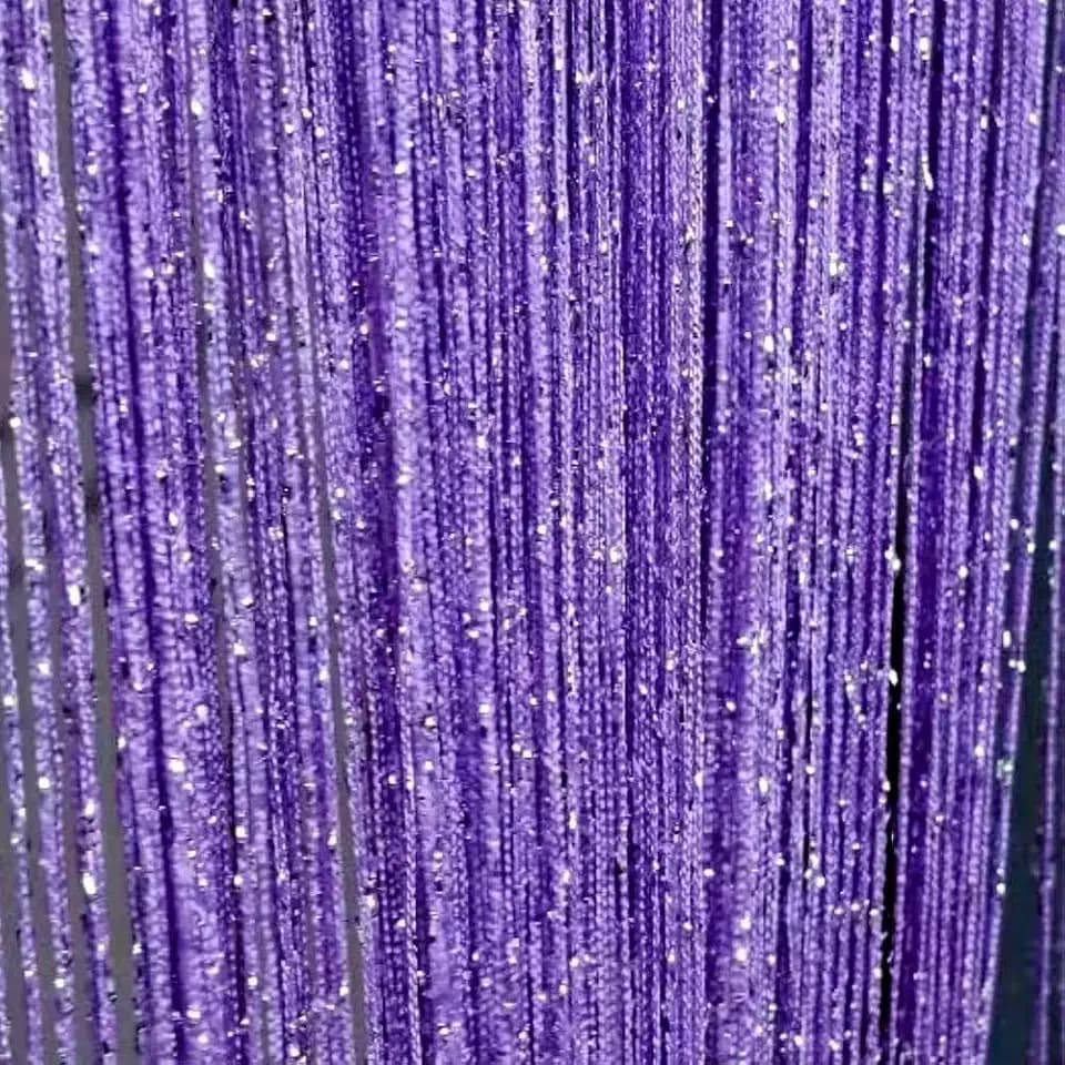 ave split Decorative Door String Curtain Wall Panel Fringe Window Room Divider Blind Divider Tassel Screen Home 100x200centimete (Light Purple18)