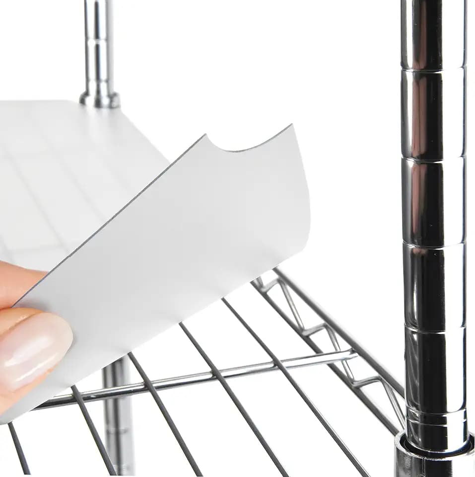 DUALSO Wire Shelf Liner Wire Rack Shelf Mat - Thick Wire Shelf Cover - Waterproof Plastic Shelf Liners, Metal Shelf Liner - Easy Use Wire Shelving Cover for Closet (Clear, 14" X 24" (Set of 3))