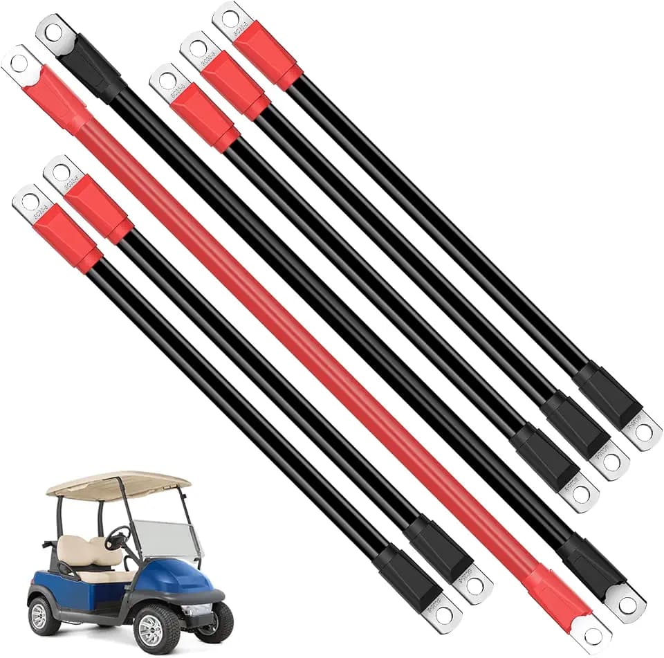 DRIVE UP Golf Cart Battery Cables, 6 PCS/ 7 PCS Club Car Battery Cables Suitable for 48V Club Car Precedent and DS 1994-Up Golf Carts