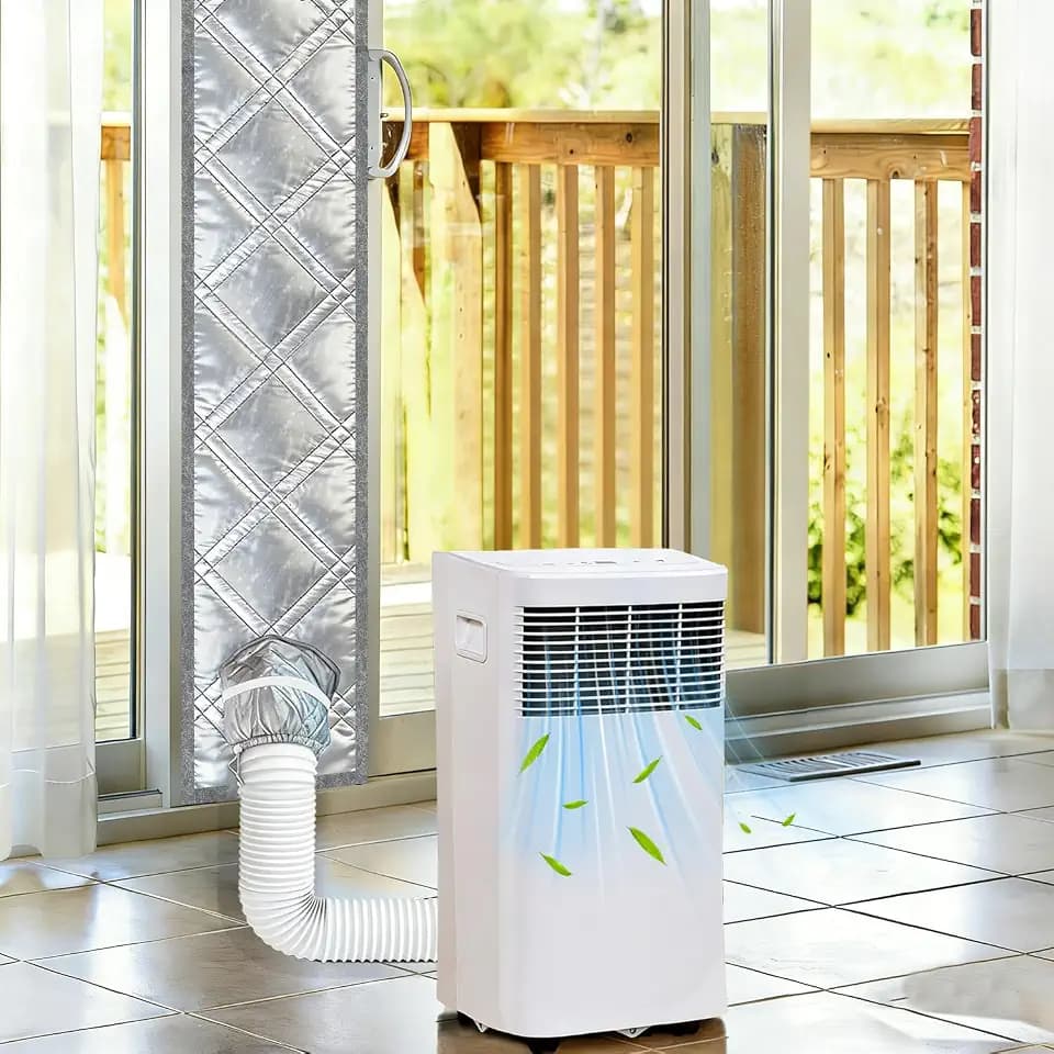 Sliding Door Ac Vent Kit,98 Inch 3-Layer Seal for Portable Air Conditioner