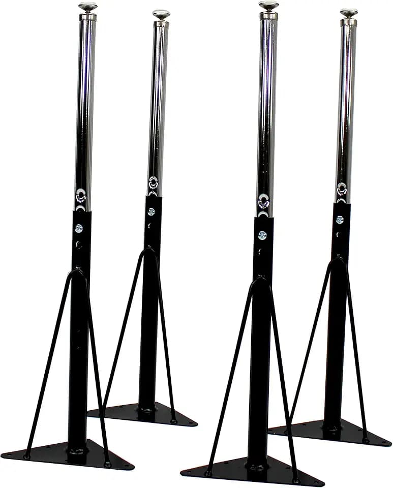 FDP Standard Swivel Glide Legs for Activity Tables, 4-Pack - Black
