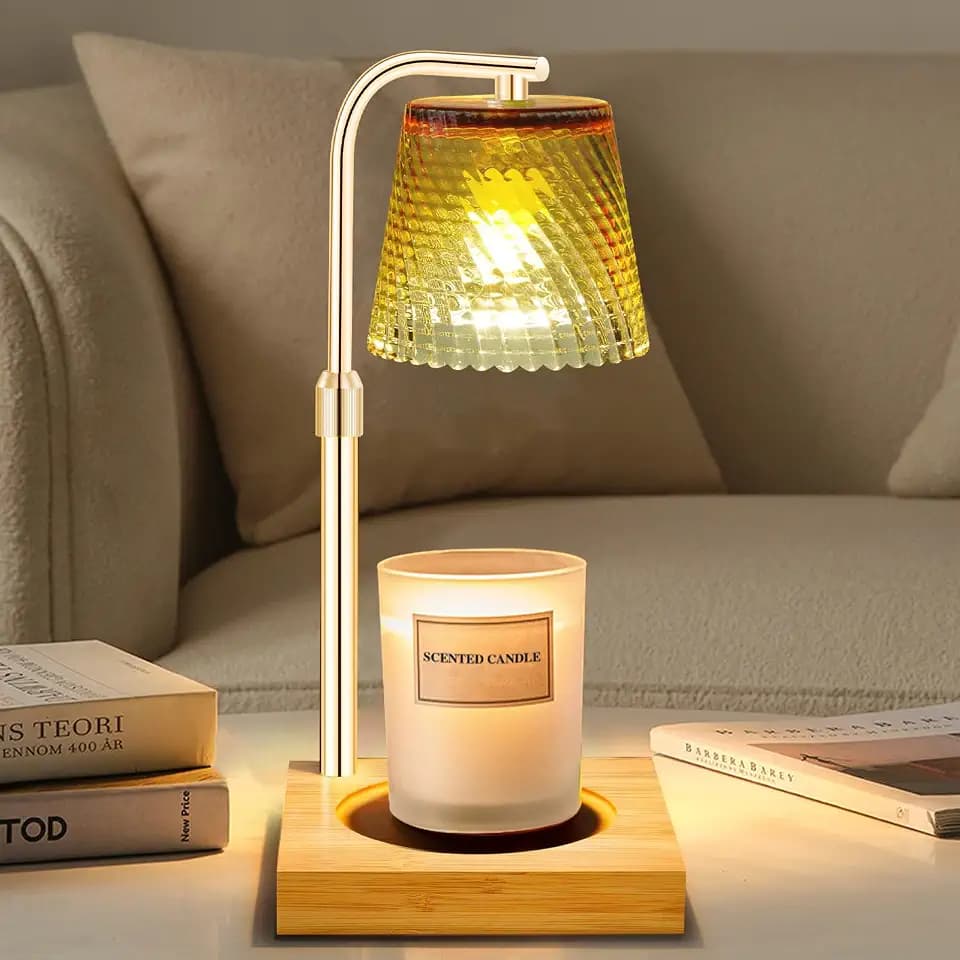 Candle Warmer Lamp with Timer, Height Adjustable Dimmable Wax Melts Warmer for Jar Candles, House Warming Home Decor Christmas Birthday Gifts for Women Mom