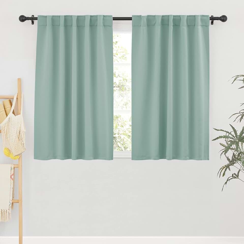 RYB HOME Small Window Curtains Blackout for Kitchen Bathroom Cafe RV Camper