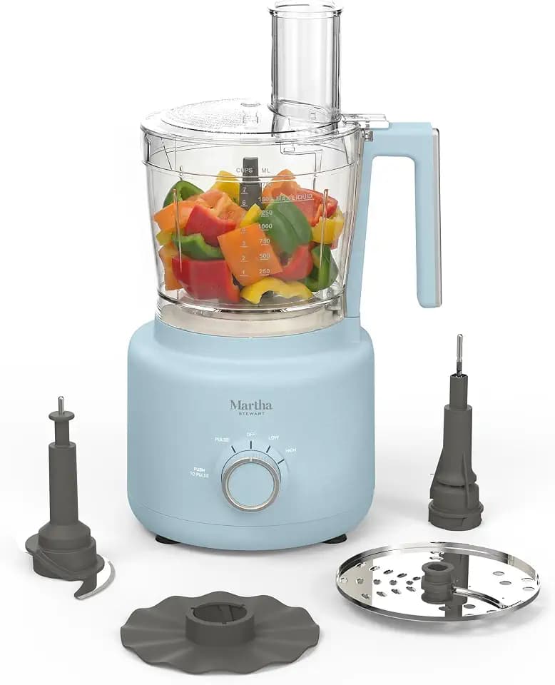 Martha Stewart 10 Cup Food Processor & Electric Chopper, One Touch Pulse