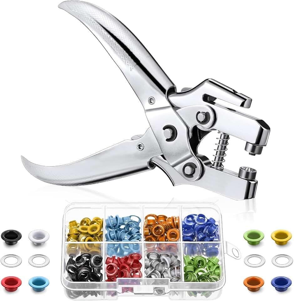 Grommet Tool Kit Eyelet Plier, Multicolor, 3/16 Inch