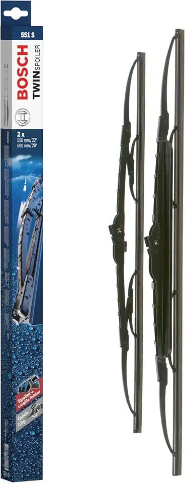 Bosch Scheibenwischer Twin Spoiler 551S, Länge: 550mm/500mm – Set für Frontscheibe