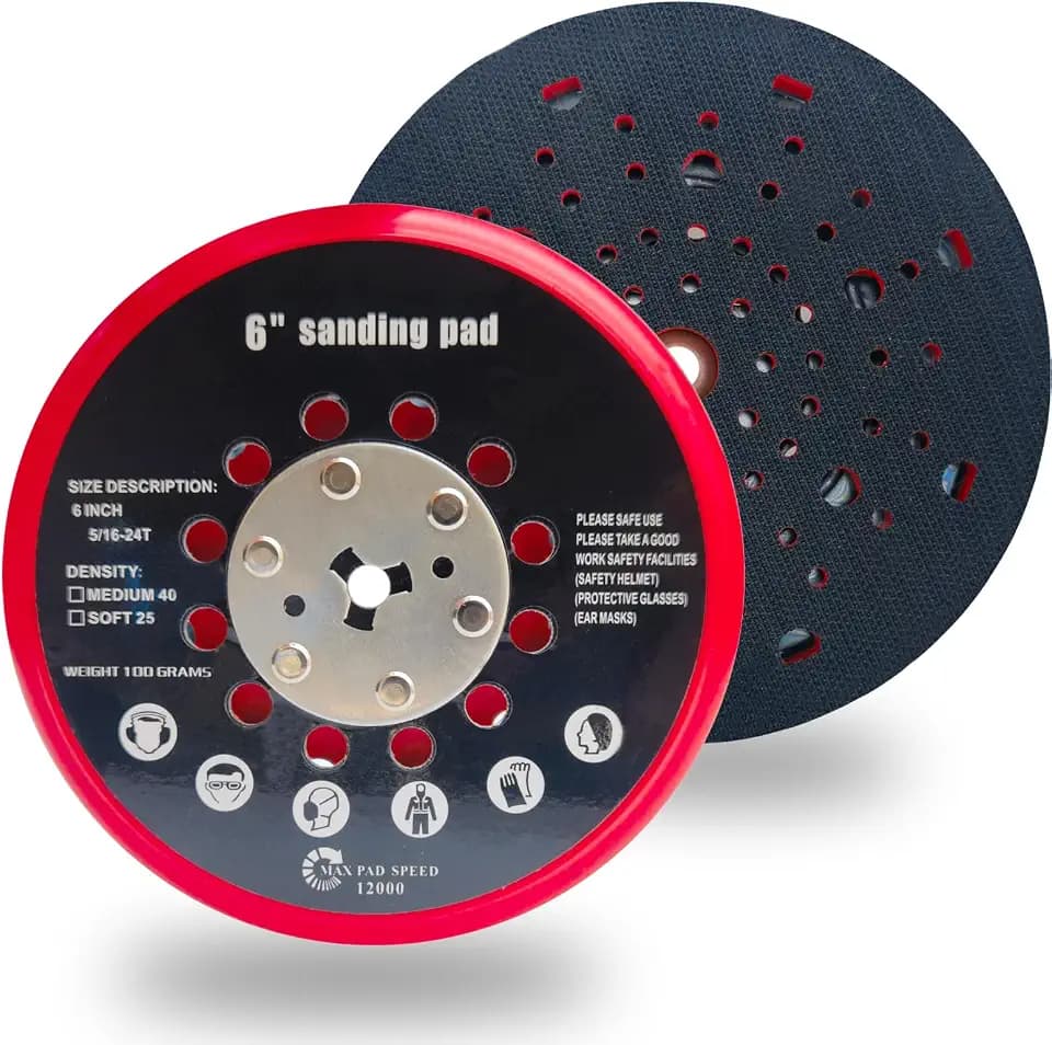 6 Inch Replacement Sander Pad for Bosch GET75-6N Sander - 6" Hook and Loop Sanding Pad Multi-Hole Grinding Plate Pad Replace for RSM6044 RSM6045 RSM6046 Sander Pad