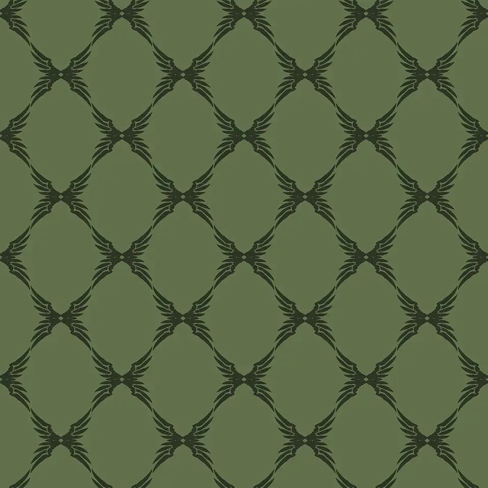 Green Rhombus Geometric Wallpaper Peel and Stick Vintage Mid Century Wallpaper Removable Abstract Square Grid Wall Paper for Bedroom Living Room 12"x118" Green Geometric Contact Paper