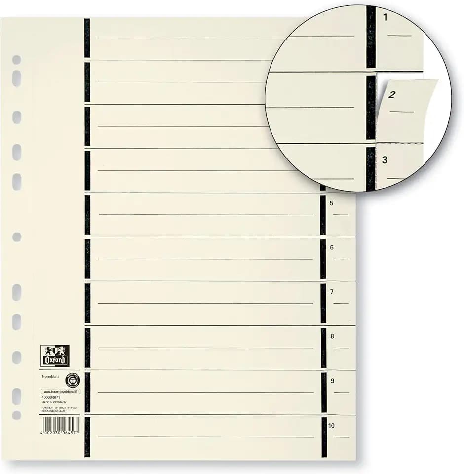 ELBA Trennblatt A4 chamois 100St 230g