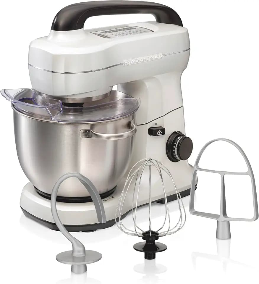 Hamilton Beach 4 Qt Electric Stand Mixer With 7 Speeds, Easy-Carry Handle