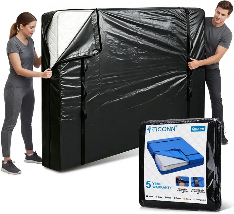 TICONN Mattress Bags for Moving, Heavy Duty Mattress Cover Storage Bag