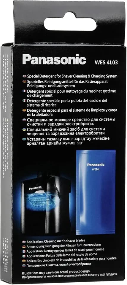 Panasonic WES4L03-803 Reinigungsmittel für ES-LS9A, ES-LV9U, ES-LV9Q, ES-LV9N, ES-LV97, ES-LV95 & ES-RT87 Elektrorasierer, 3er-Pack
