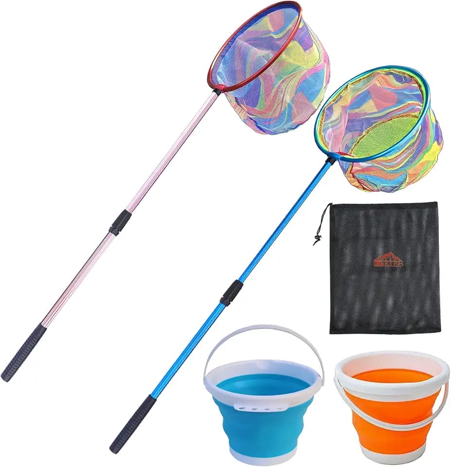 FishingNet2PieceSetRetractableNet forCatchingFrogs andTadpoles