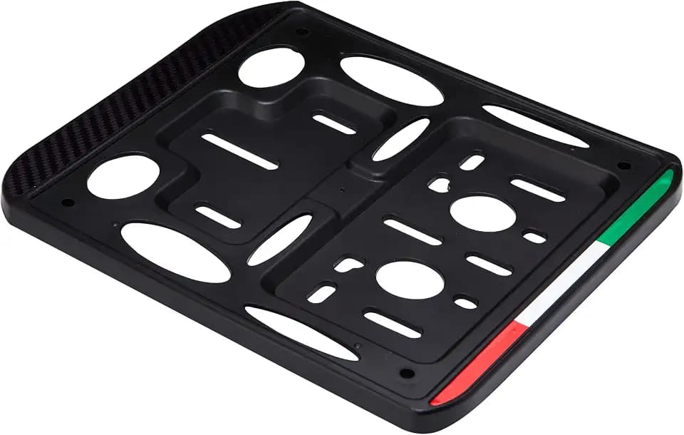 4R Quattroerre.it 16109 Kennzeichenhalter für Motorrad Tricolore Carbon