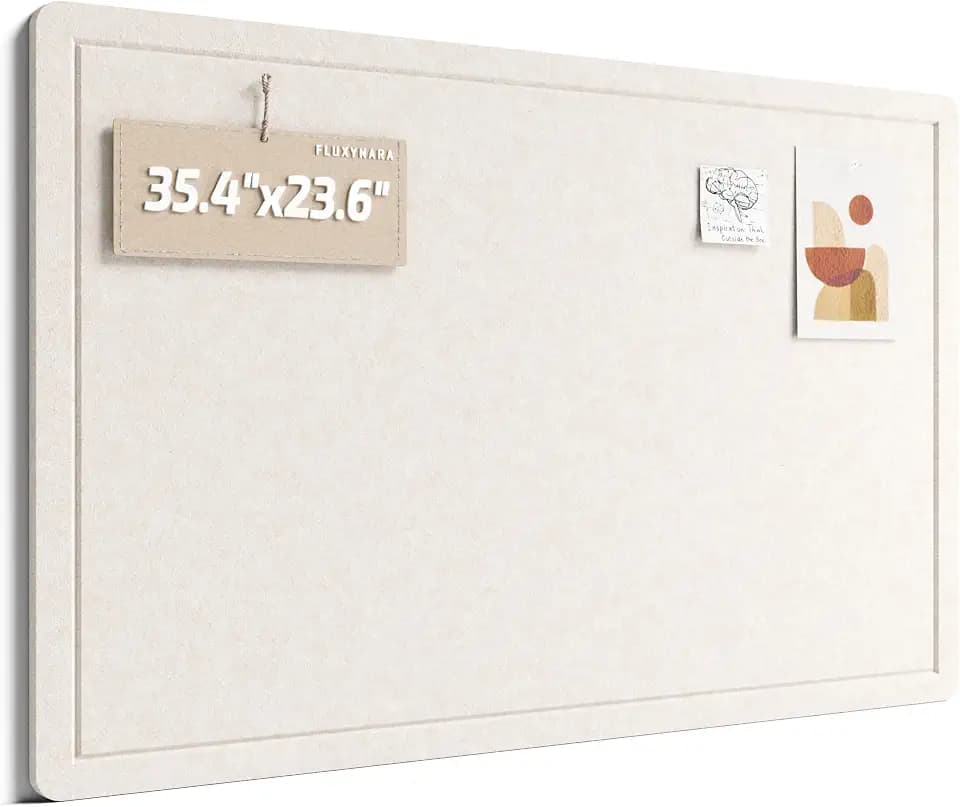 Fluxynara 35.4" x 23.6" Bulletin Board, Oatmeal
