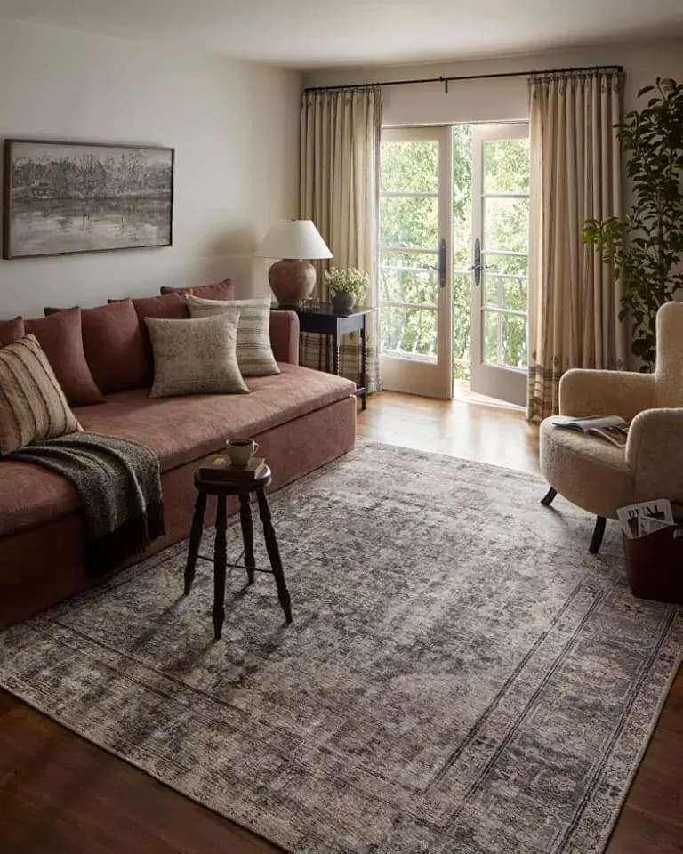 Loloi Amber Lewis Georgie Lagoon/Beige 2'-3" x 3'-9" Accent Rug