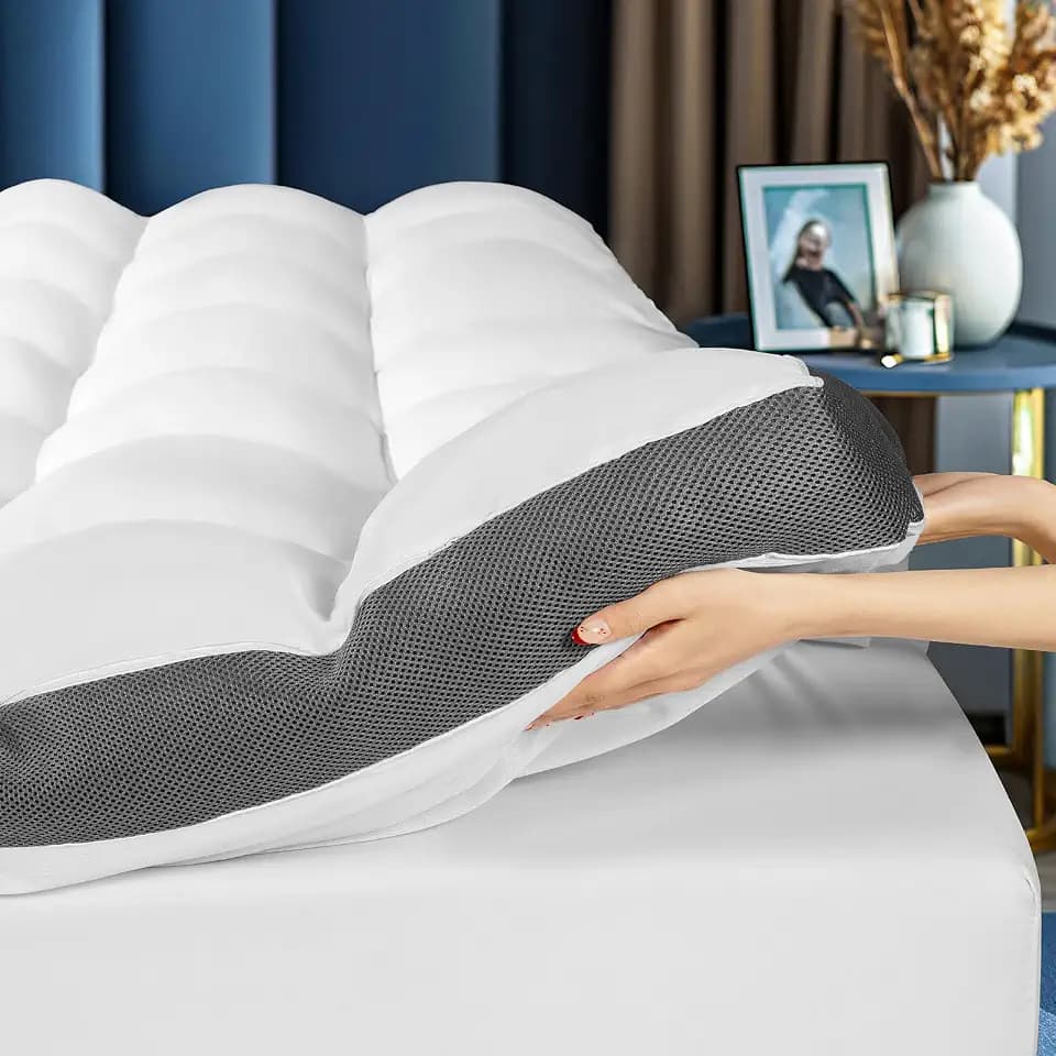 4 Inch Memory Foam Mattress Topper with 6"-18" Deep Pocket (Queen,60"x80")
