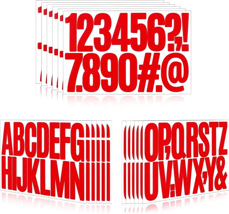 Letter Stickers,Mailbox Numbers,3 Inch Waterproof Vinyl Alphabet
