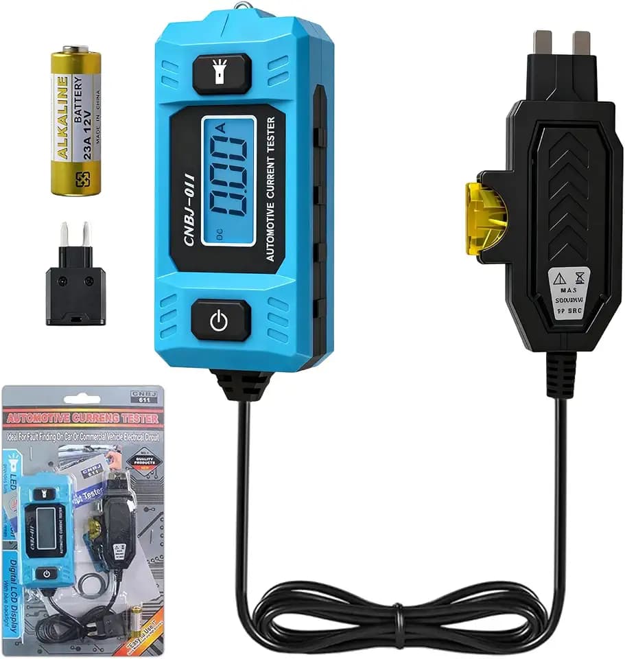 Automotive Circuit Fault Probe Tester, Portable High-Precision 20A 48V Car Circuit Probe Tester with Led Display & Front Lighting, Car Relay Fuse Blade Checker for Various Vehicles