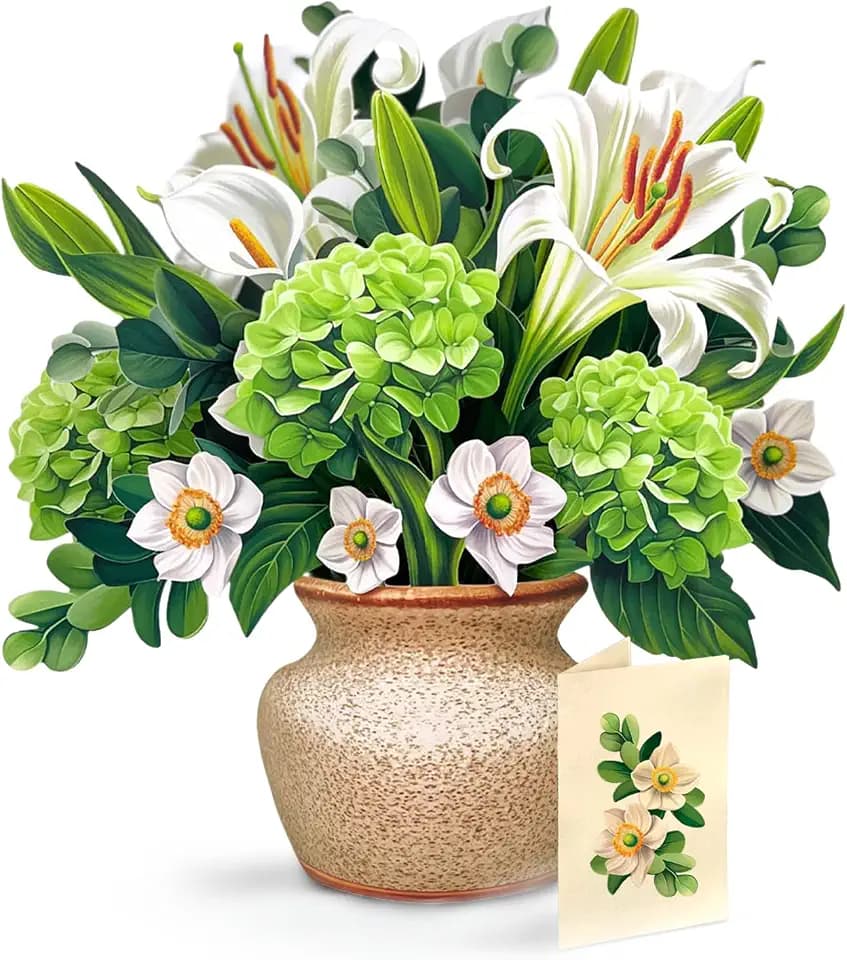 Freshcut Paper Ivory & Sage 12" Life-Sized 3D Pop Up Card
