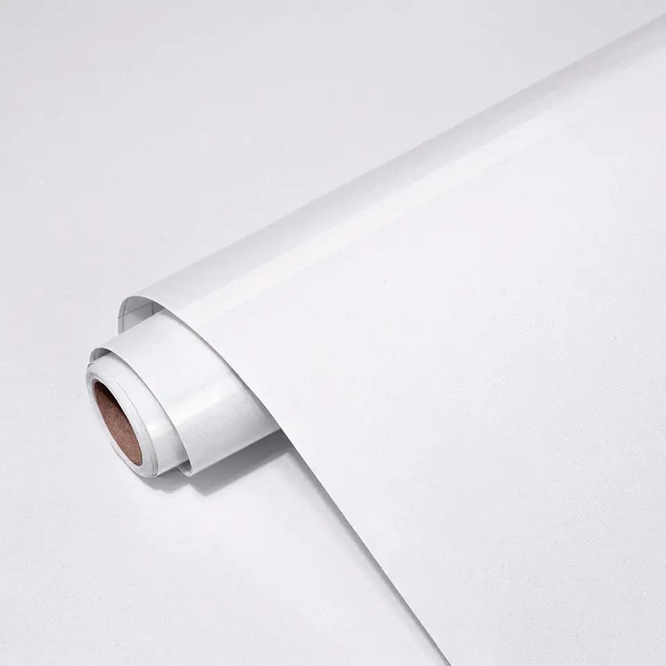 White Glossy Contact Paper for Countertops 15.7"x196" Glossy Shiny Peel and Stick Wallpaper Waterproof Self Adhesive DIY Wall Paper for Kitchen Cabinet Table