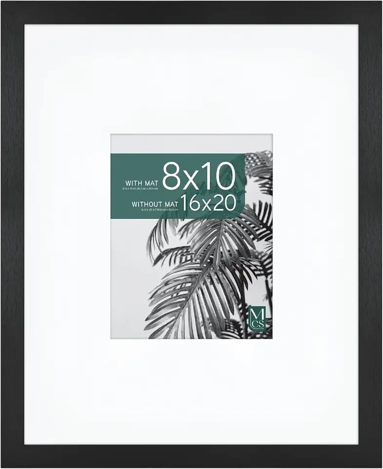 MCS Studio Gallery Photo Frame Woodgrain, 16x20 Matted to 8x10