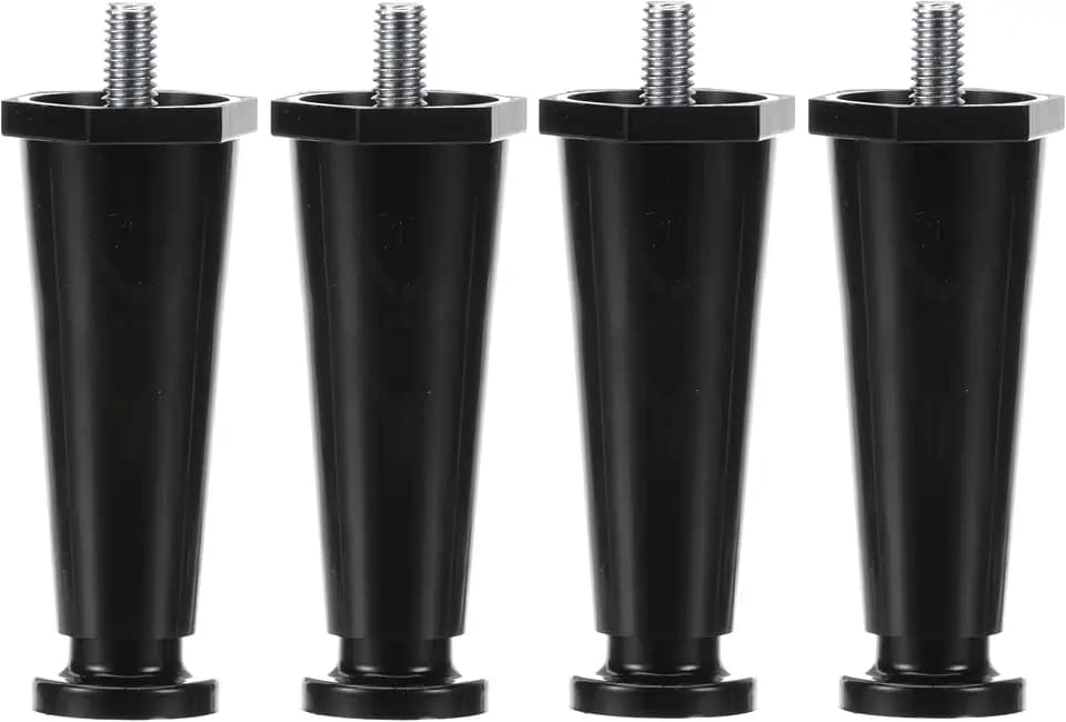OCS Parts 4-Pack Black Thermoplastic 4-Inch Appliance Legs with Flanged Toe
