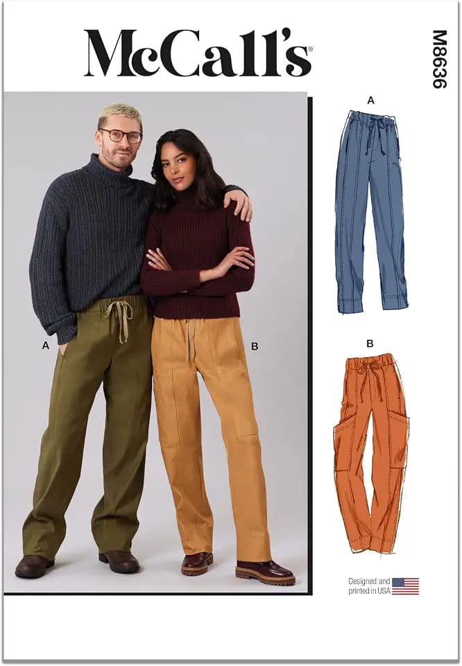 McCall's M8636 Sewing Pattern for Unisex Pull On Pants