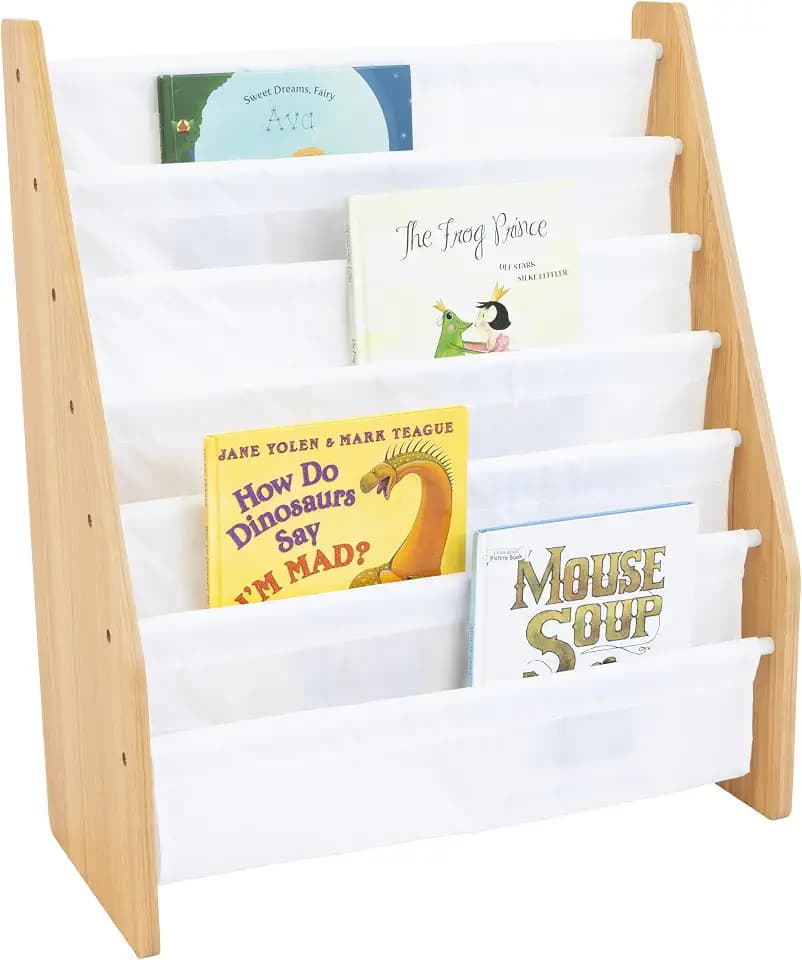 Humble Crew Kids Bookshelf, Montessori Front Facing Toddler Bookcase 4Tier