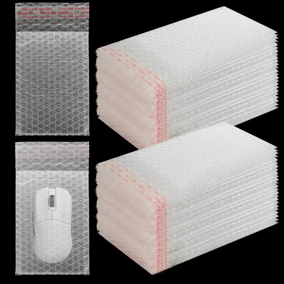 DAJAVE 300 Pack 4x6 Inch Bubble Pouches, Clear Bubble Out Bags Protective Bubble Pouch, Double Walled Cushioning Pouch Bubble Bags for Small Business Moving Shipping Storage