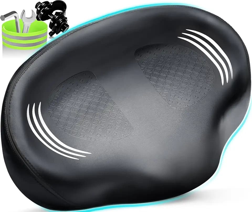 Bike Seat Noseless Wide Comfort Men Women Bicycle Saddle for Peloton, Ebike