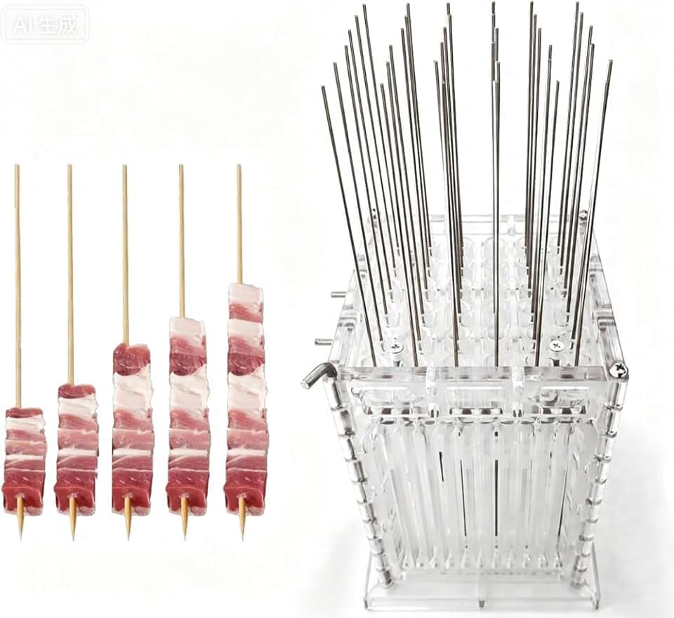 Kebab Maker Box、36 Holes Meat Kabob, Beef stick maker