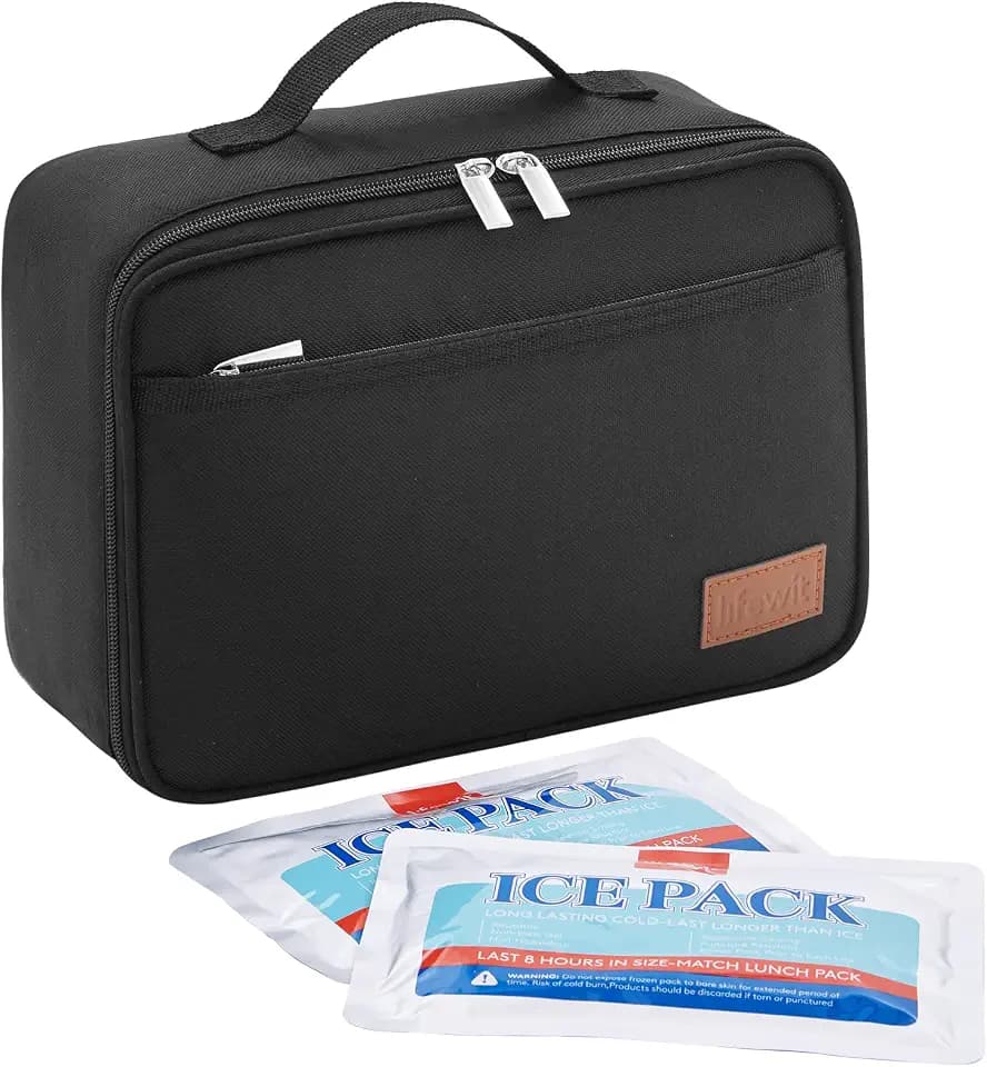 Lifewit Freezable Lunch Box, Insulated Reusable Lunch Bag with 2 Ice Packs