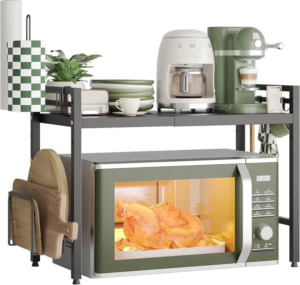 NETEL 2 Tier Expandable Microwave Stand countertop,Microwave Oven Rack