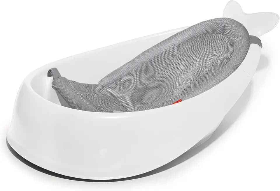 Skip Hop Infant Bath Tub 3-Stage Grow With Baby Smart Sling MOBY Bathtub White Age 0+