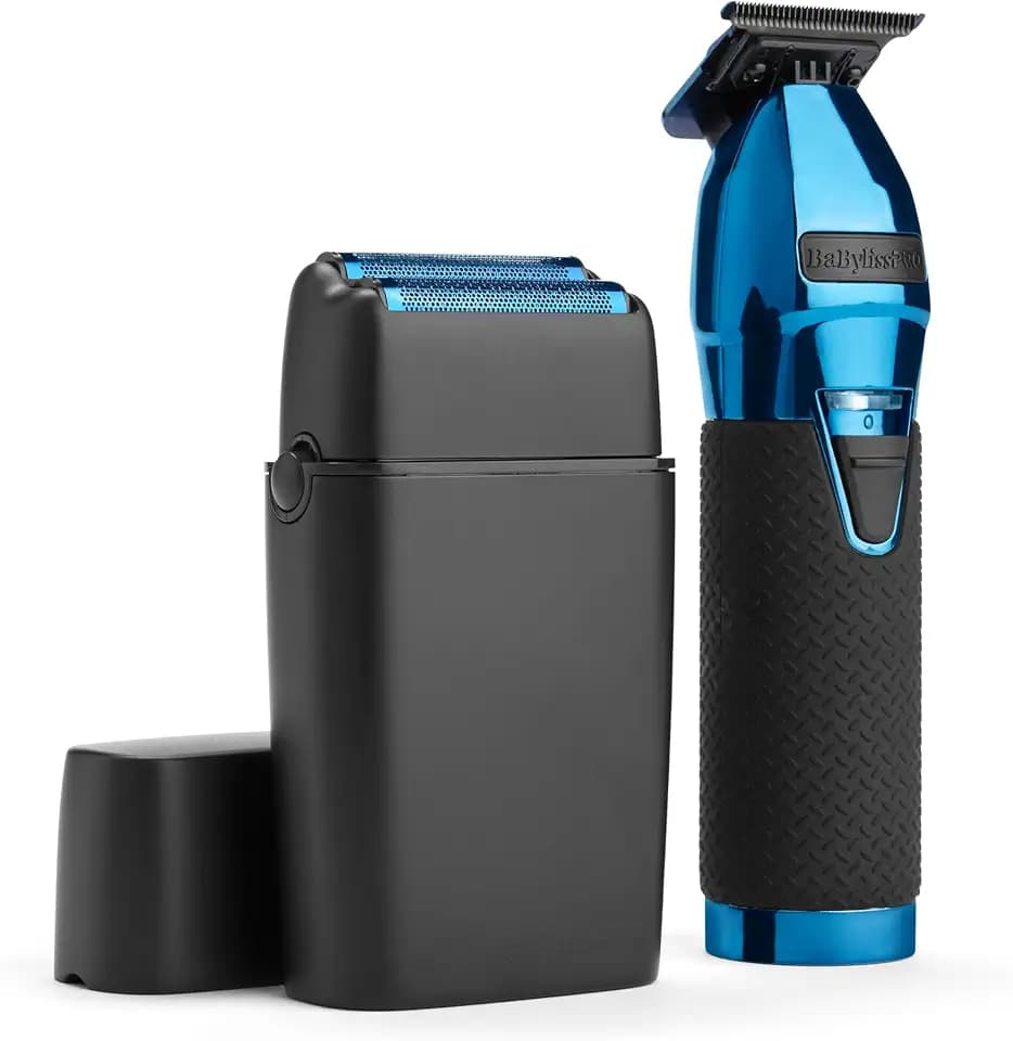 BaBylissPRO LIMITEDFX Cord/Cordless Hair Trimmer and Double Foil Hair Shaver Prepack, High-Performance Lithium-Ion Batteries for Long-Lasting Cutting