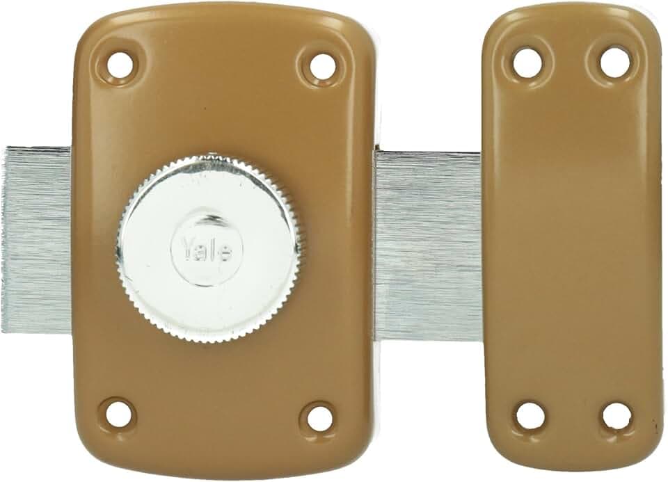 Yale yv10bt/45 Nachtriegelschloss Knopf, braun Gold, 45 mm