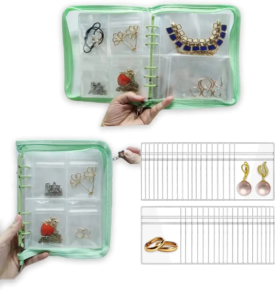Travel Jewelry Organizer: Book-Style, Zipper, Anti-Tarnish & Foldable Case