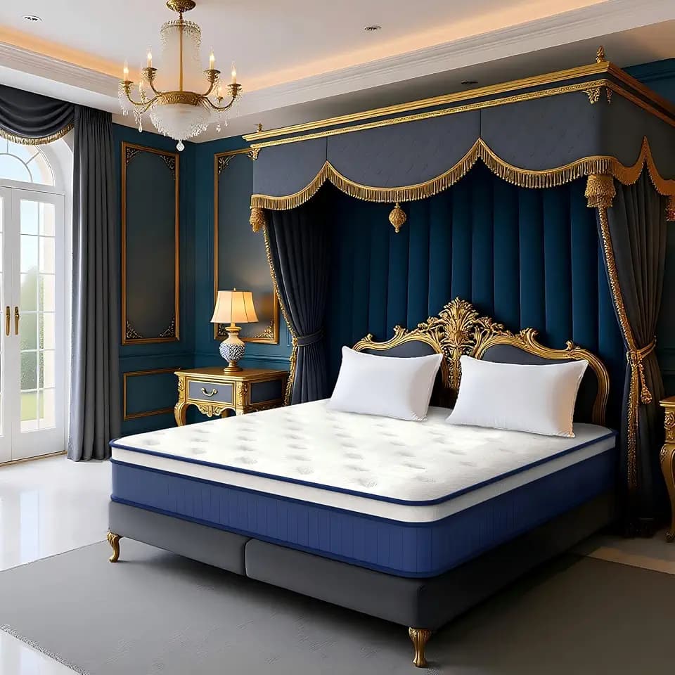 12 Inch King Hybrid Mattress, Medium Firm, Memory Foam and Pocket Springs, Motion Isolation, Edge Support, Pressure Relief