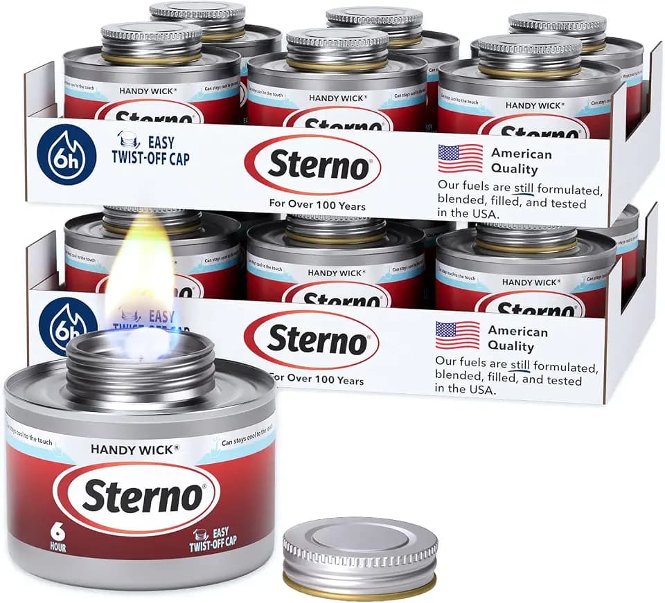 Sterno Handy Wick Twist Top Chafing Fuel, 6-Hour Burn, 12 Pack