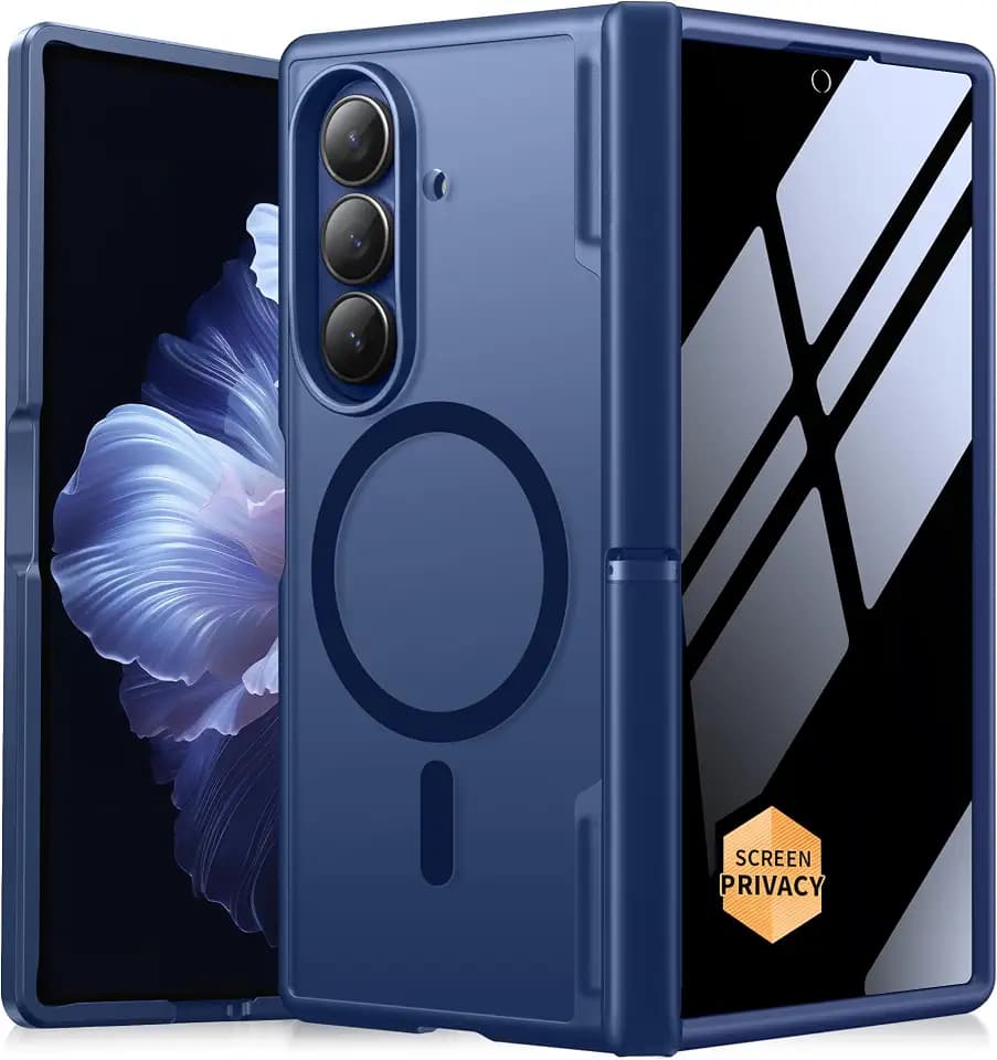 MOBOSI Magnetic for Z Fold 7 Case with Screen Protector, Deep Blue